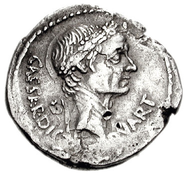 julius caesar coin front and back